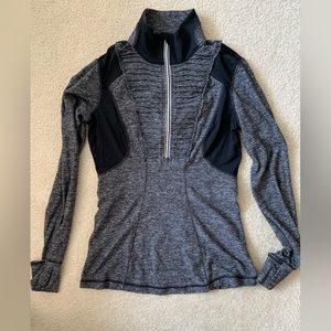 LuluLemon Quarter Zip Pullover with Ruffle Detailing